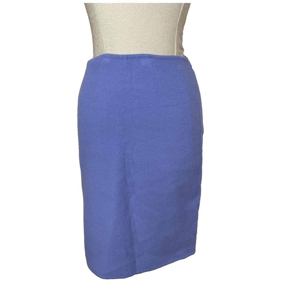 Ralph Lauren‎ Collection Pencil Skirt Womens 6 Purple Wool Angora Cashmere READ